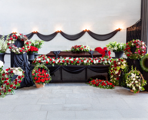 Aufwendiger Blumenschmuck