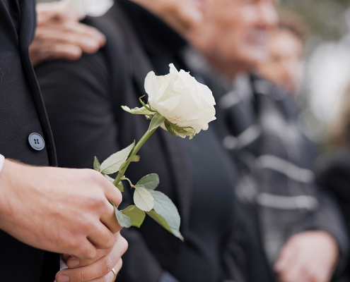 Trauerfeier mit Familienkreis